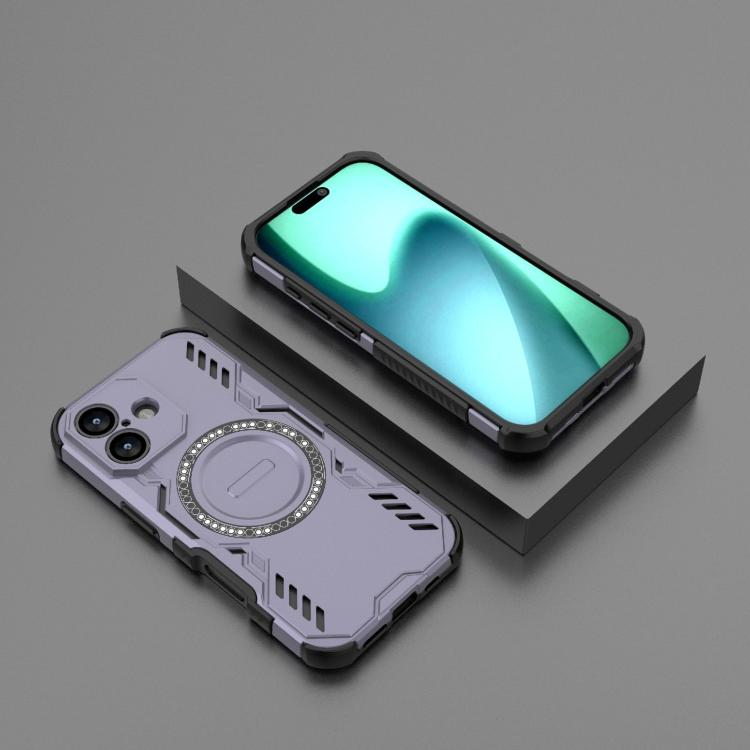 For iPhone 17 Butterfly Armor MagSafe Magnetic Ring Shockproof Phone Case