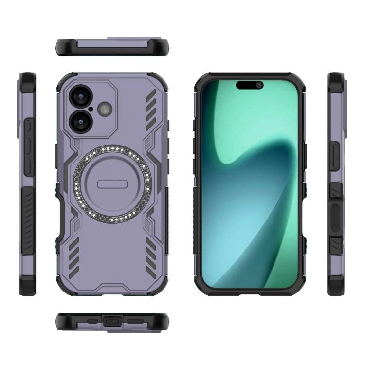 For iPhone 17 Butterfly Armor MagSafe Magnetic Ring Shockproof Phone Case