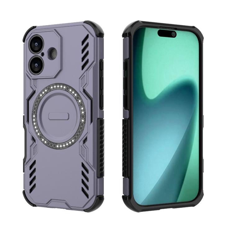 For iPhone 17 Butterfly Armor MagSafe Magnetic Ring Shockproof Phone Case