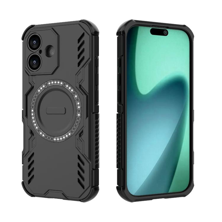 For iPhone 17 Butterfly Armor MagSafe Magnetic Ring Shockproof Phone Case