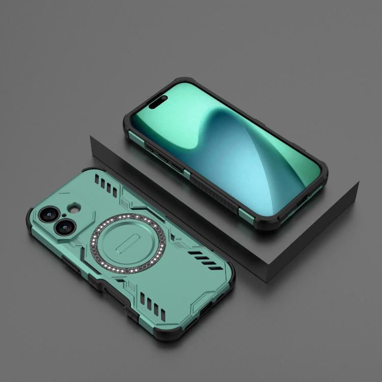 For iPhone 17 Butterfly Armor MagSafe Magnetic Ring Shockproof Phone Case