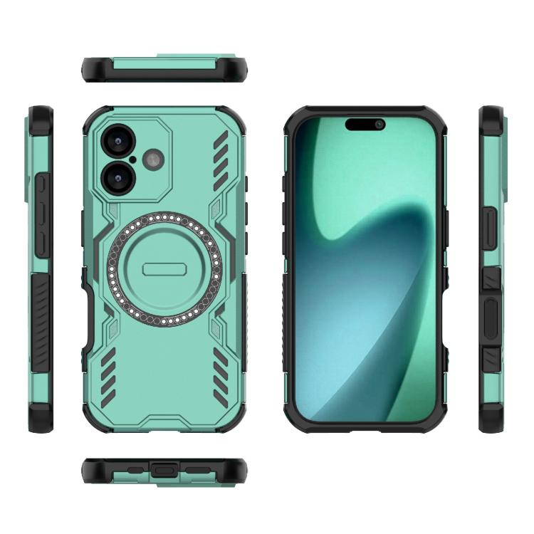 For iPhone 17 Butterfly Armor MagSafe Magnetic Ring Shockproof Phone Case