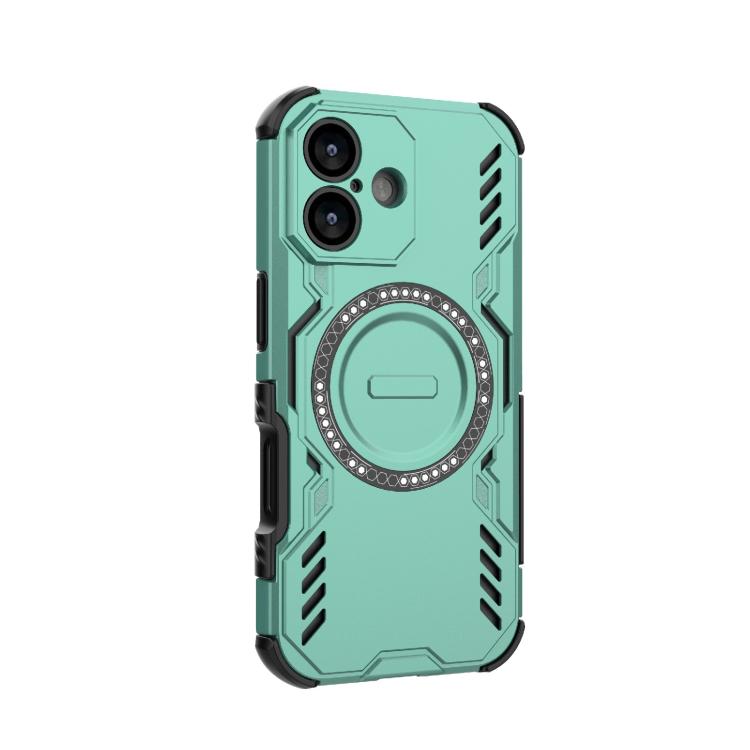 For iPhone 17 Butterfly Armor MagSafe Magnetic Ring Shockproof Phone Case