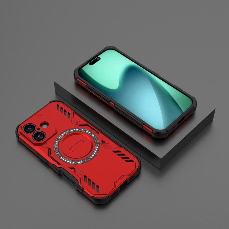 For iPhone 17 Butterfly Armor MagSafe Magnetic Ring Shockproof Phone Case