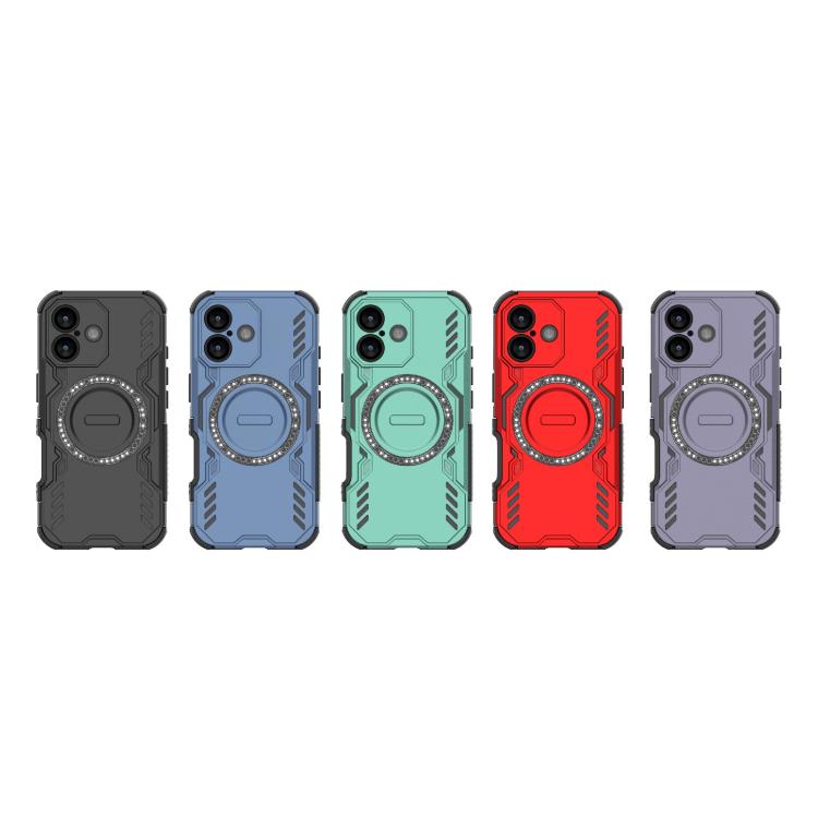 For iPhone 17 Butterfly Armor MagSafe Magnetic Ring Shockproof Phone Case
