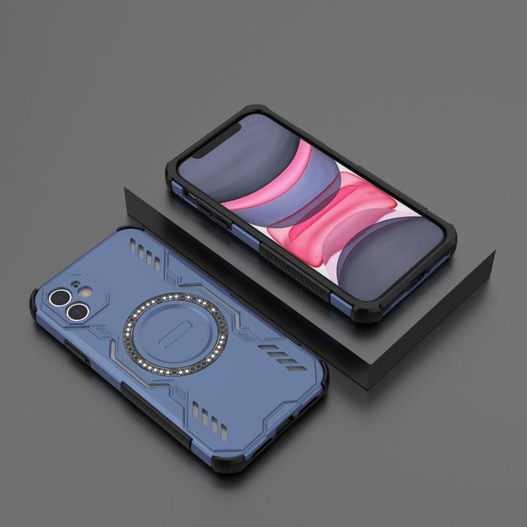 For iPhone 11 Butterfly Armor MagSafe Magnetic Ring Shockproof Phone Case