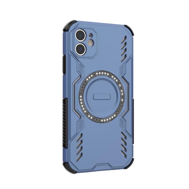 For iPhone 11 Butterfly Armor MagSafe Magnetic Ring Shockproof Phone Case