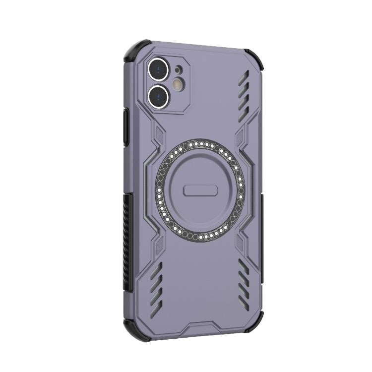 For iPhone 11 Butterfly Armor MagSafe Magnetic Ring Shockproof Phone Case