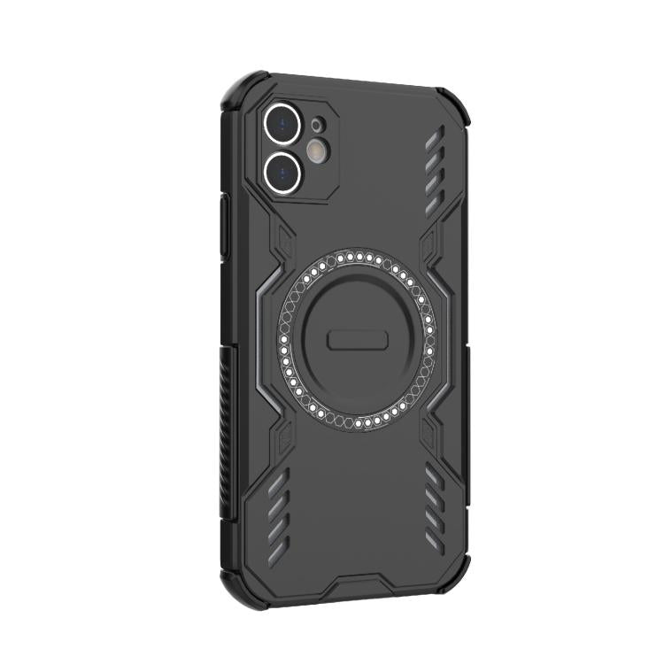 For iPhone 11 Butterfly Armor MagSafe Magnetic Ring Shockproof Phone Case