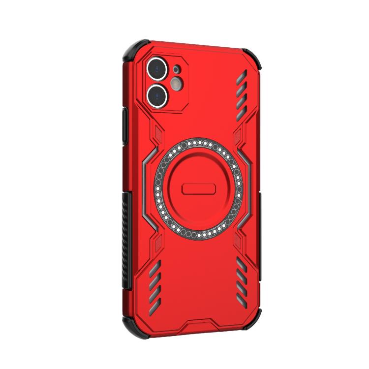 For iPhone 11 Butterfly Armor MagSafe Magnetic Ring Shockproof Phone Case