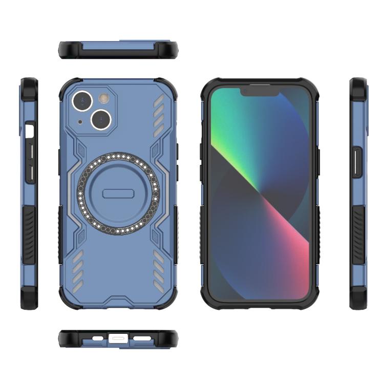For iPhone 13 Butterfly Armor MagSafe Magnetic Ring Shockproof Phone Case