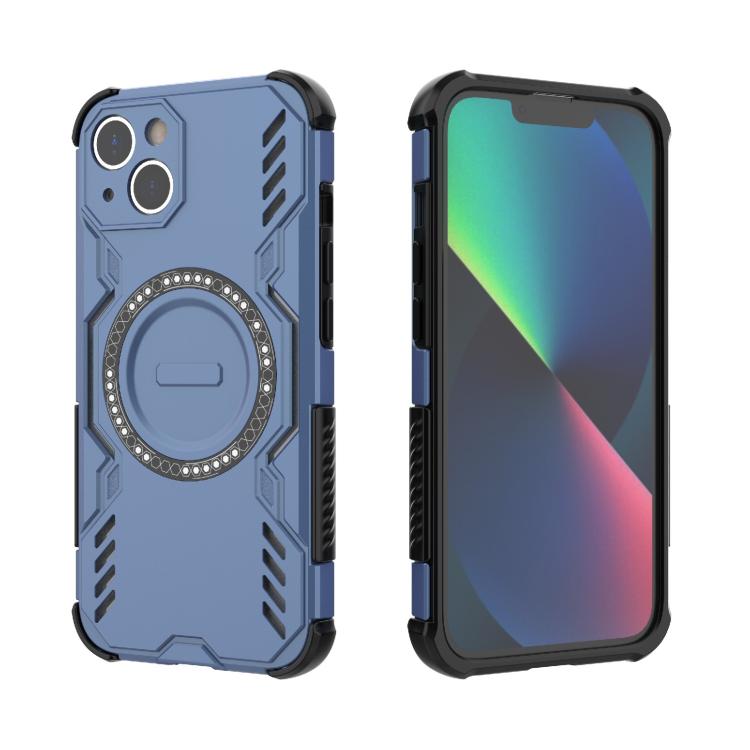 For iPhone 13 Butterfly Armor MagSafe Magnetic Ring Shockproof Phone Case