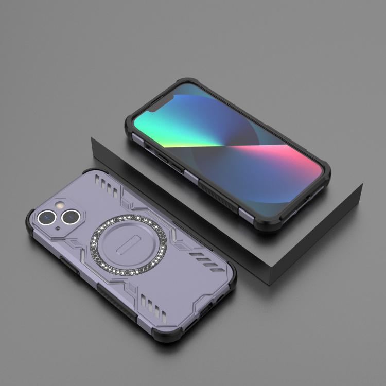 For iPhone 13 Butterfly Armor MagSafe Magnetic Ring Shockproof Phone Case