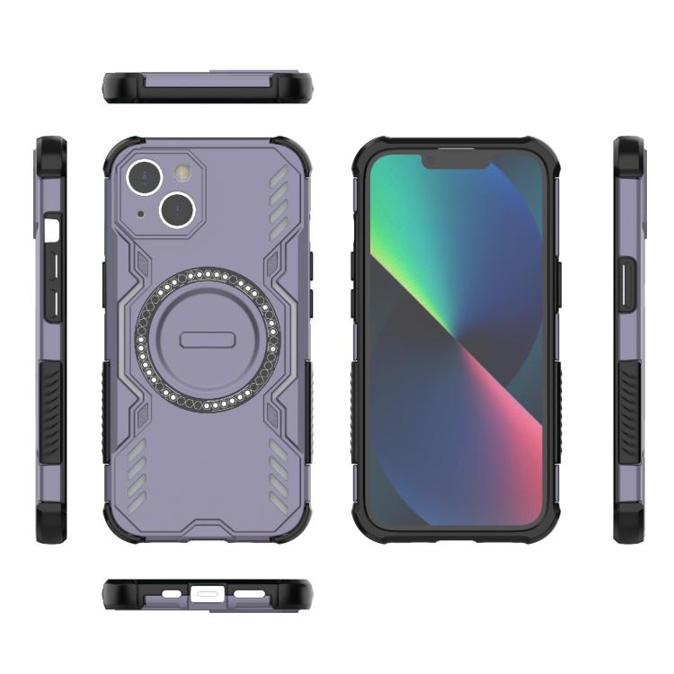 For iPhone 13 Butterfly Armor MagSafe Magnetic Ring Shockproof Phone Case