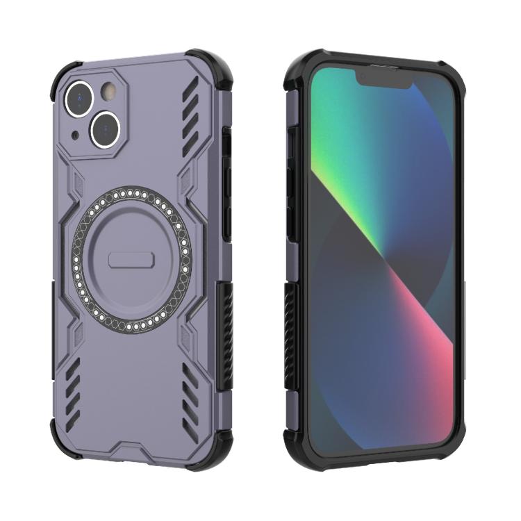 For iPhone 13 Butterfly Armor MagSafe Magnetic Ring Shockproof Phone Case