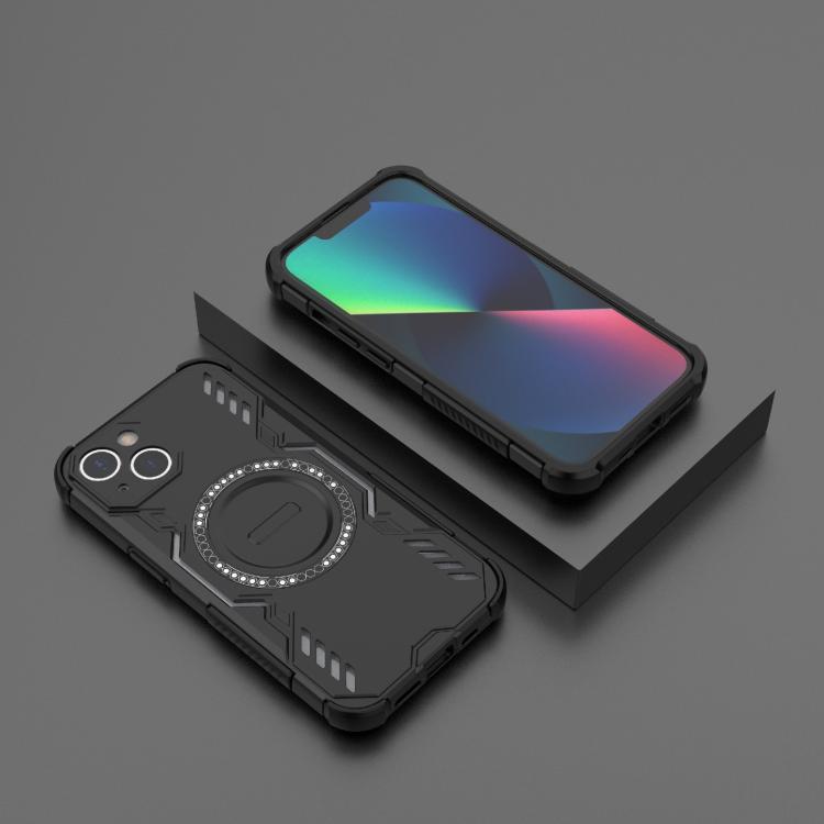 For iPhone 13 Butterfly Armor MagSafe Magnetic Ring Shockproof Phone Case