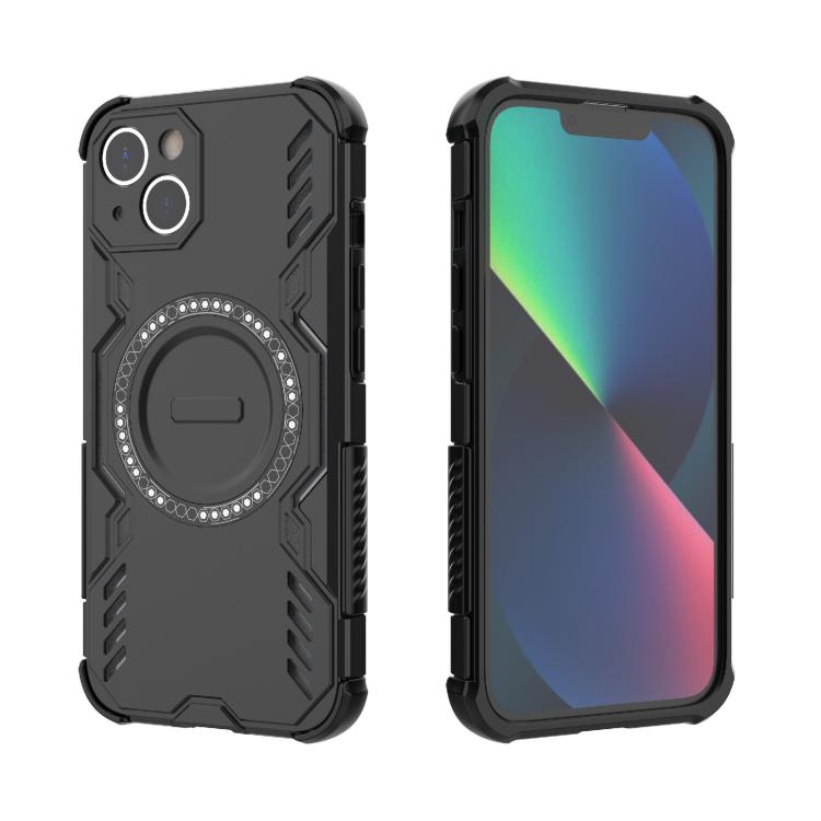 For iPhone 13 Butterfly Armor MagSafe Magnetic Ring Shockproof Phone Case