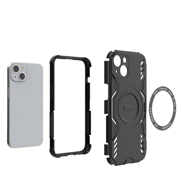 For iPhone 13 Butterfly Armor MagSafe Magnetic Ring Shockproof Phone Case