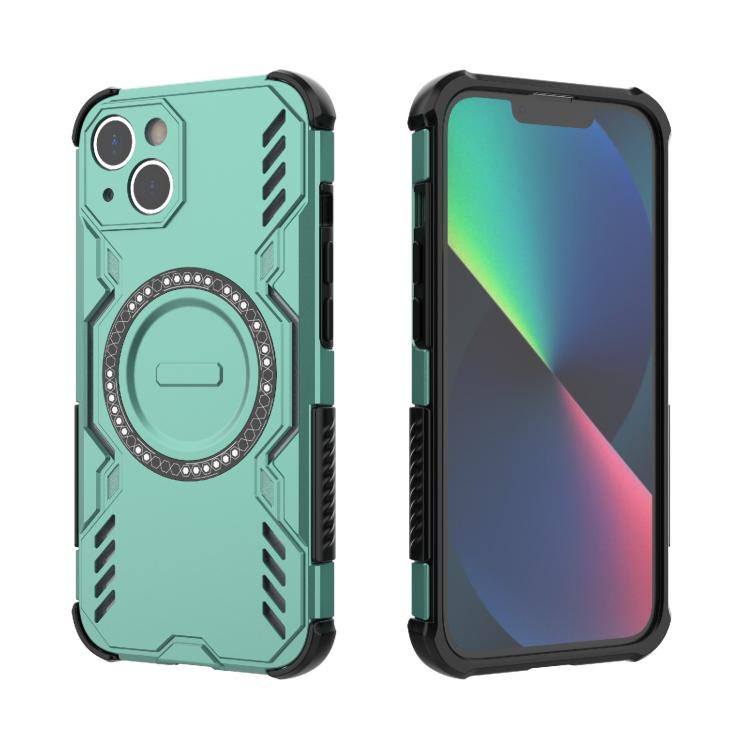 For iPhone 13 Butterfly Armor MagSafe Magnetic Ring Shockproof Phone Case