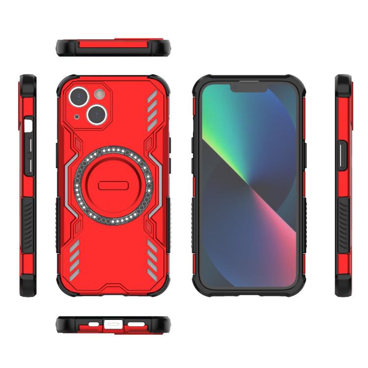 For iPhone 13 Butterfly Armor MagSafe Magnetic Ring Shockproof Phone Case