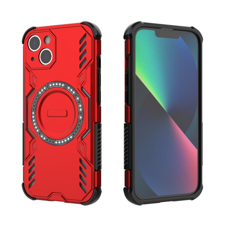 For iPhone 13 Butterfly Armor MagSafe Magnetic Ring Shockproof Phone Case