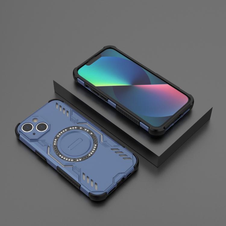 For iPhone 14 Butterfly Armor MagSafe Magnetic Ring Shockproof Phone Case