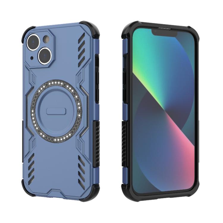 For iPhone 14 Butterfly Armor MagSafe Magnetic Ring Shockproof Phone Case