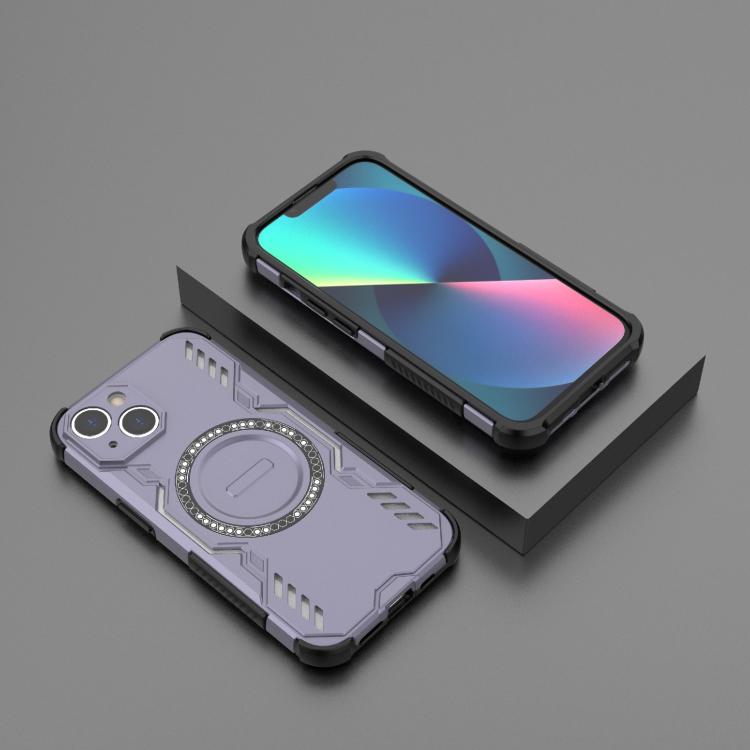 For iPhone 14 Butterfly Armor MagSafe Magnetic Ring Shockproof Phone Case