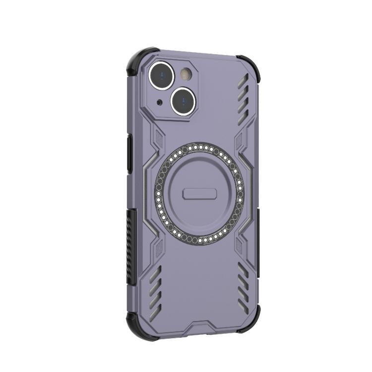 For iPhone 14 Butterfly Armor MagSafe Magnetic Ring Shockproof Phone Case