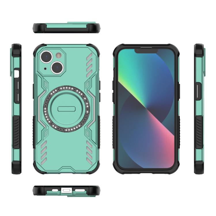 For iPhone 14 Butterfly Armor MagSafe Magnetic Ring Shockproof Phone Case