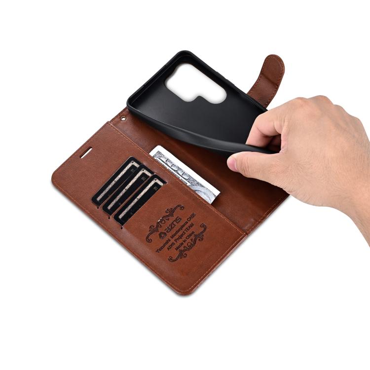 For Samsung Galaxy S25 Ultra 5G AZNS Sheepskin Texture Flip Leather Phone Case