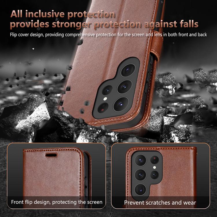 For Samsung Galaxy S24 Ultra 5G AZNS Sheepskin Texture Flip Leather Phone Case