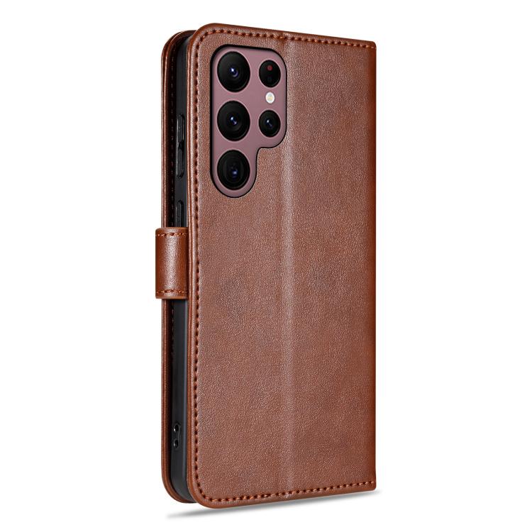 For Samsung Galaxy S22 Ultra 5G AZNS Sheepskin Texture Flip Leather Phone Case