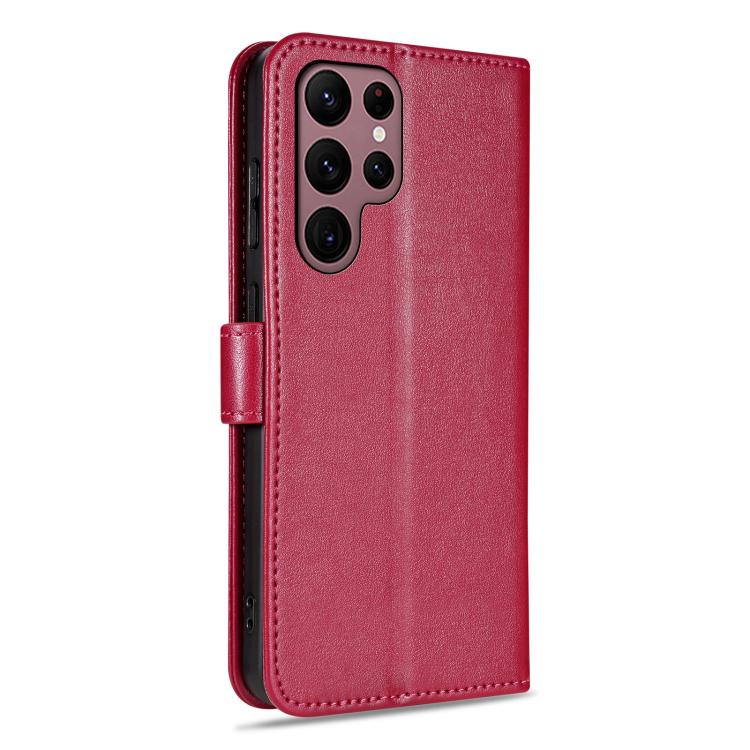 For Samsung Galaxy S22 Ultra 5G AZNS Sheepskin Texture Flip Leather Phone Case