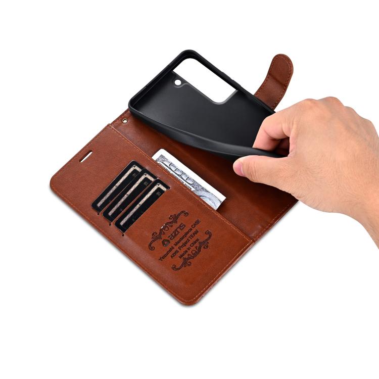 For Samsung Galaxy S22+ 5G AZNS Sheepskin Texture Flip Leather Phone Case