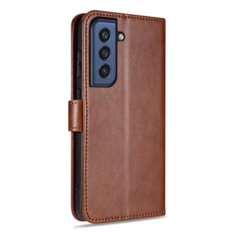 For Samsung Galaxy S21 FE 5G AZNS Sheepskin Texture Flip Leather Phone Case