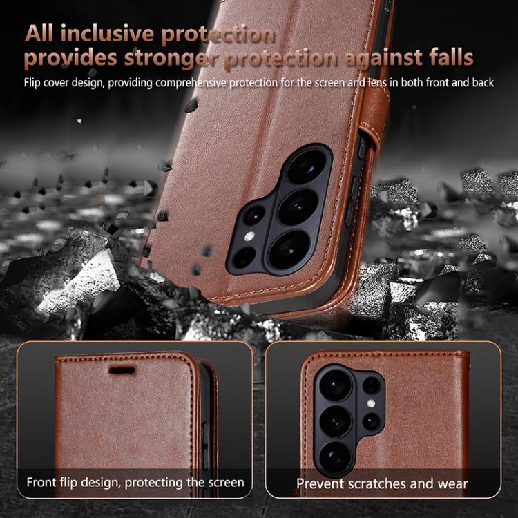 For Samsung Galaxy S26 Ultra 5G AZNS Sheepskin Texture Flip Leather Phone Case
