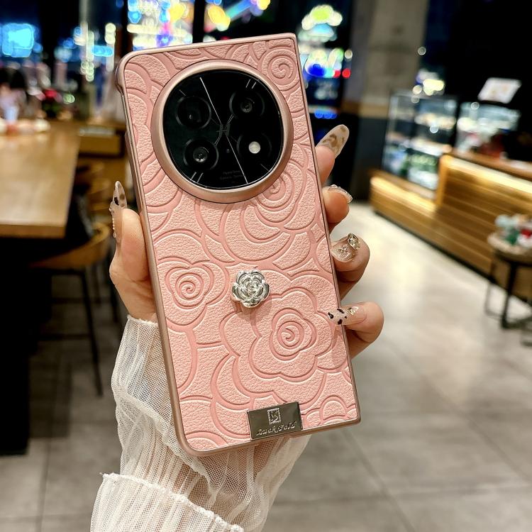 For OPPO Find N5 3D Camellia Plaid Fabric Phone Case