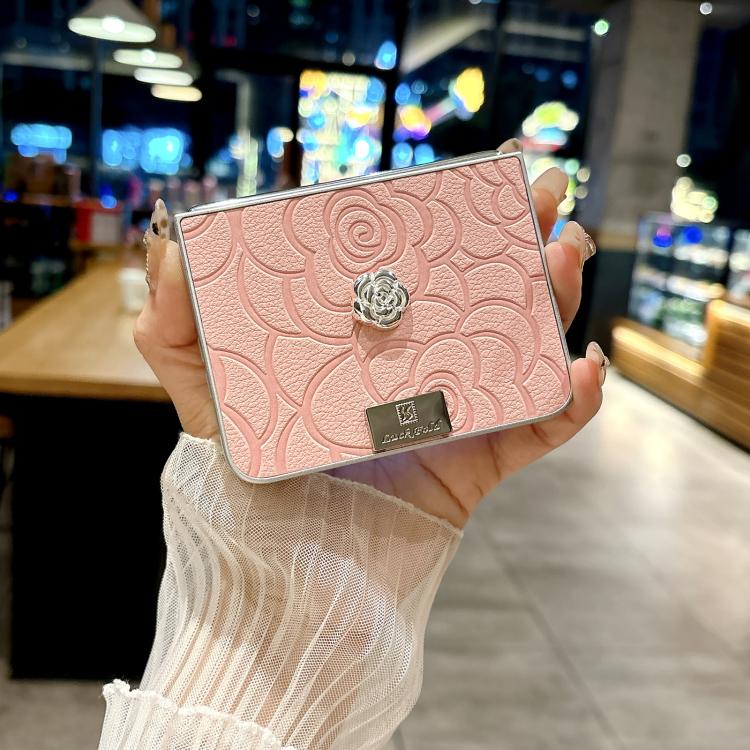 For Huawei Pura X 3D Camellia Plaid Fabric Phone Case