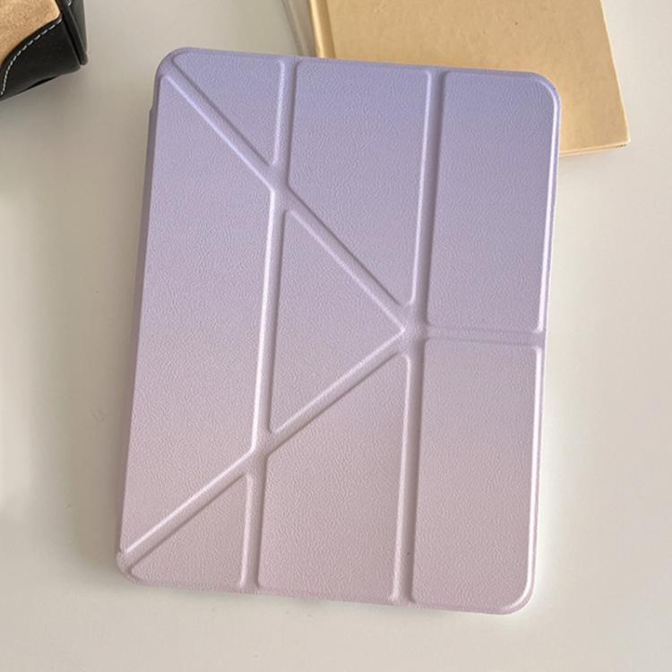 For iPad Pro 11 2025 / 2024 Rainbow Gradient Y-Fold Holder Leather Tablet Case