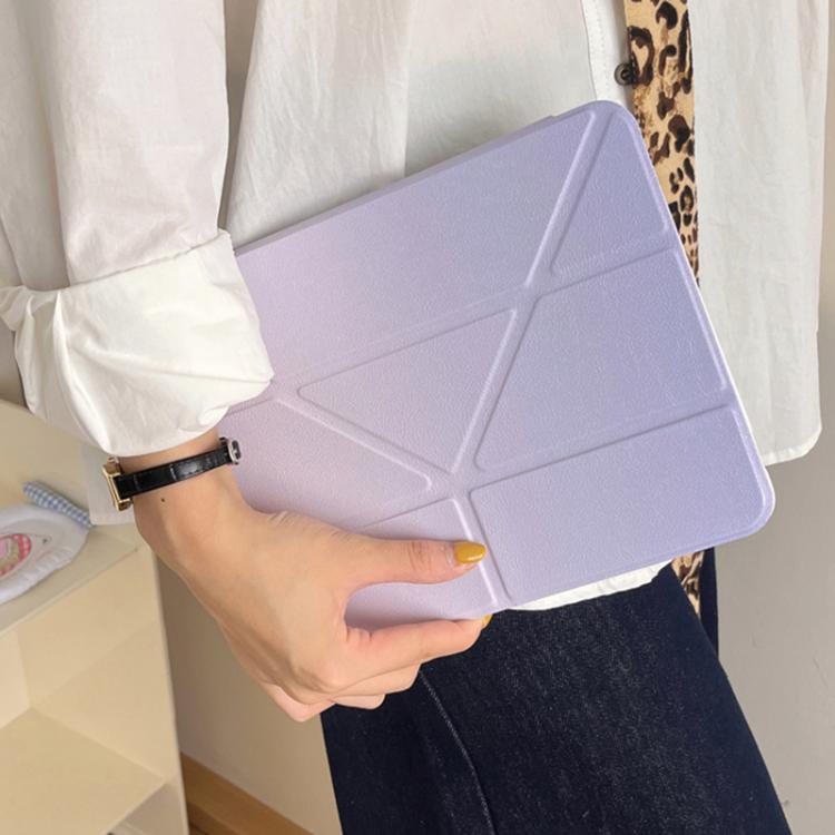 For iPad Pro 11 2025 / 2024 Rainbow Gradient Y-Fold Holder Leather Tablet Case