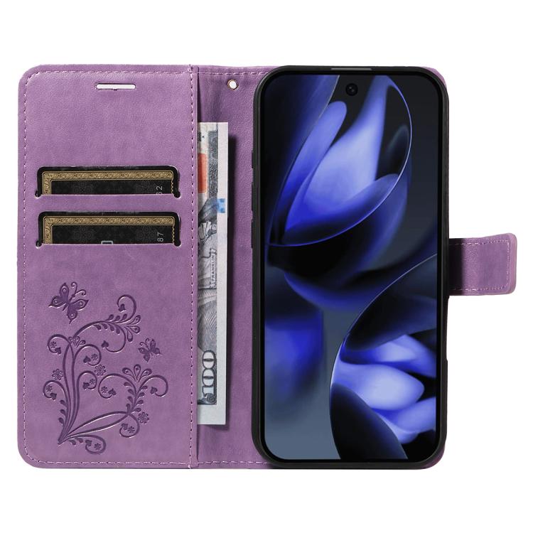 For Google Pixel 10 Global 3D Butterfly Embossed Pattern Flip Leather Phone Case
