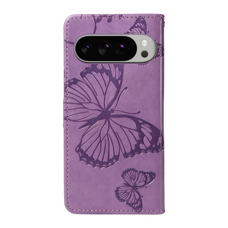 For Google Pixel 10 Pro XL Global 3D Butterfly Embossed Pattern Flip Leather Phone Case