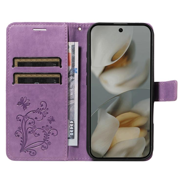 For Google Pixel 10 Pro XL Global 3D Butterfly Embossed Pattern Flip Leather Phone Case