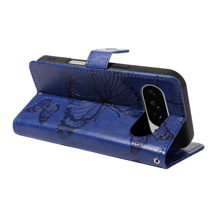 For Google Pixel 10 Pro XL Global 3D Butterfly Embossed Pattern Flip Leather Phone Case