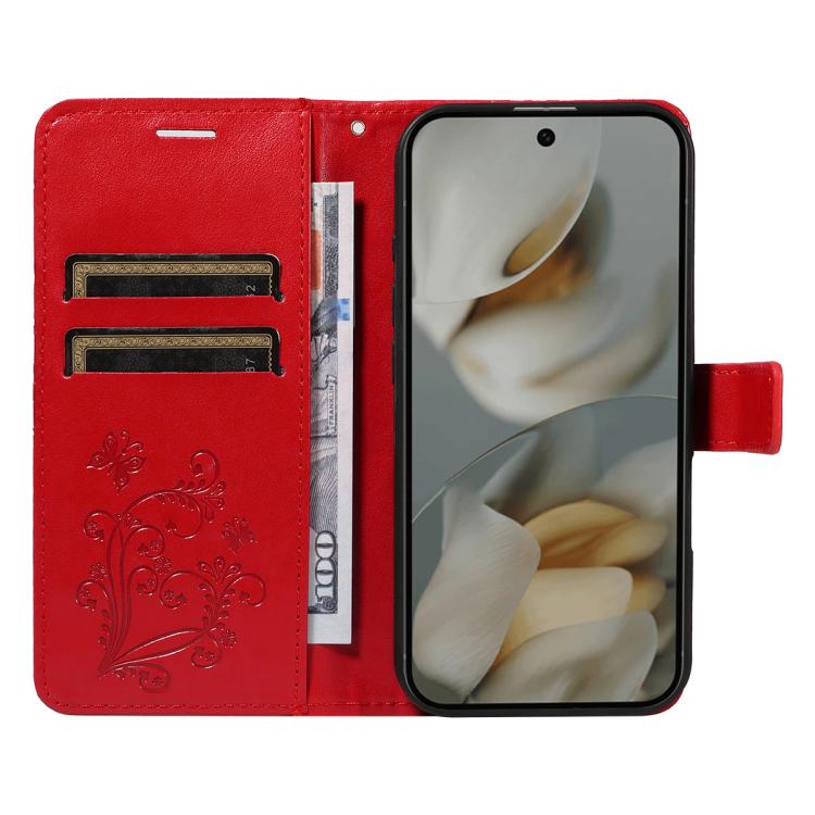 For Google Pixel 10 Pro XL Global 3D Butterfly Embossed Pattern Flip Leather Phone Case