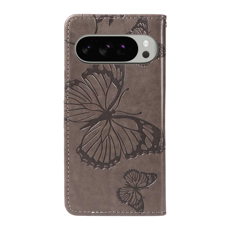 For Google Pixel 10 Pro XL Global 3D Butterfly Embossed Pattern Flip Leather Phone Case