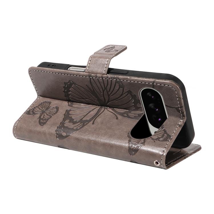 For Google Pixel 10 Pro XL Global 3D Butterfly Embossed Pattern Flip Leather Phone Case