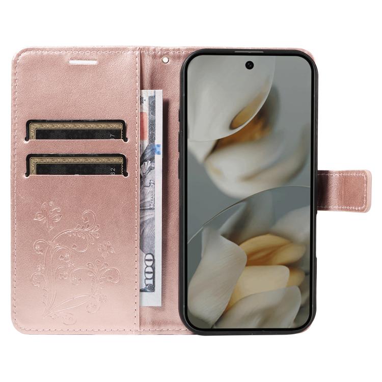 For Google Pixel 10 Pro XL Global 3D Butterfly Embossed Pattern Flip Leather Phone Case