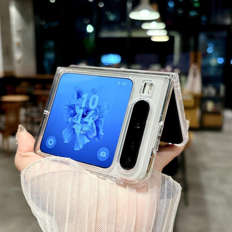 For Huawei Pura X TPU Side Buckle Nameplate Phone Case - Transparent